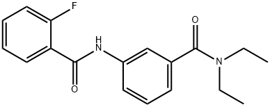 N-{3-[(diethylamino)carbonyl]phenyl}-2-fluorobenzamide,923852-32-8,结构式