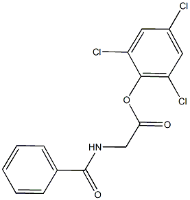 2,4,6-trichlorophenyl (benzoylamino)acetate,92427-28-6,结构式