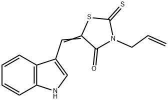 3-allyl-5-(1H-indol-3-ylmethylene)-2-thioxo-1,3-thiazolidin-4-one Struktur