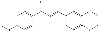 3-(3,4-dimethoxyphenyl)-1-[4-(methylsulfanyl)phenyl]-2-propen-1-one 结构式