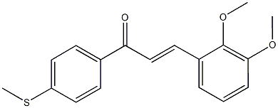 3-(2,3-dimethoxyphenyl)-1-[4-(methylsulfanyl)phenyl]-2-propen-1-one 化学構造式