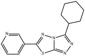 3-cyclohexyl-6-(3-pyridinyl)[1,2,4]triazolo[3,4-b][1,3,4]thiadiazole Structure