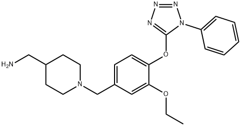 N-{3-ethoxy-4-[(1-phenyl-1H-tetraazol-5-yl)oxy]benzyl}-N-(4-piperidinylmethyl)amine Structure