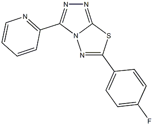 6-(4-fluorophenyl)-3-(2-pyridinyl)[1,2,4]triazolo[3,4-b][1,3,4]thiadiazole 结构式