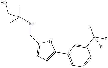 2-methyl-2-[({5-[3-(trifluoromethyl)phenyl]-2-furyl}methyl)amino]-1-propanol 化学構造式