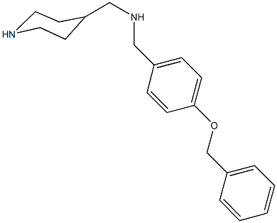 N-[4-(benzyloxy)benzyl]-N-(4-piperidinylmethyl)amine Struktur