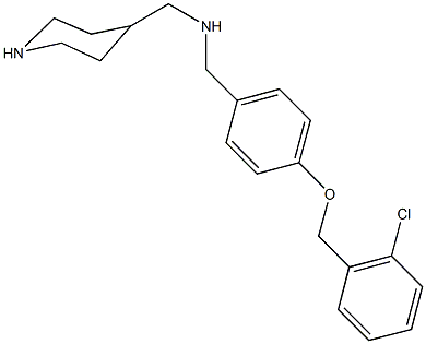 N-{4-[(2-chlorobenzyl)oxy]benzyl}-N-(4-piperidinylmethyl)amine Structure