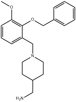 N-[2-(benzyloxy)-3-methoxybenzyl]-N-(4-piperidinylmethyl)amine 化学構造式