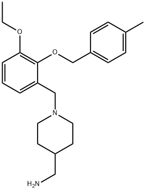 N-{3-ethoxy-2-[(4-methylbenzyl)oxy]benzyl}-N-(4-piperidinylmethyl)amine Structure