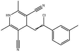 4-[2-chloro-2-(3-methylphenyl)vinyl]-2,6-dimethyl-1,4-dihydro-3,5-pyridinedicarbonitrile|