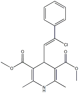 dimethyl 4-(2-chloro-2-phenylvinyl)-2,6-dimethyl-1,4-dihydro-3,5-pyridinedicarboxylate|