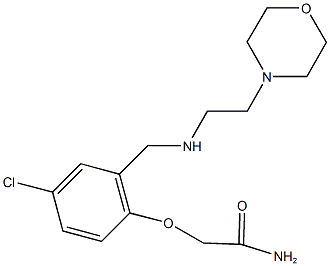 2-[4-chloro-2-({[2-(4-morpholinyl)ethyl]amino}methyl)phenoxy]acetamide Structure