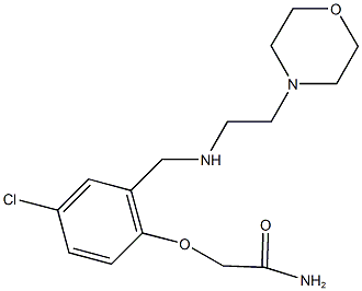 2-[4-chloro-2-({[2-(4-morpholinyl)ethyl]amino}methyl)phenoxy]acetamide 结构式