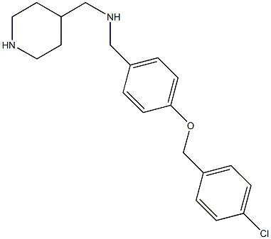 N-{4-[(4-chlorobenzyl)oxy]benzyl}-N-(4-piperidinylmethyl)amine Structure