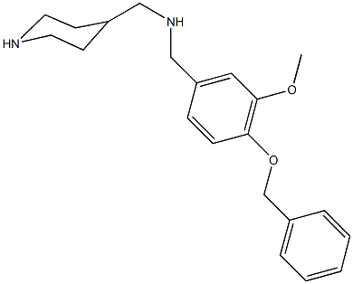 N-[4-(benzyloxy)-3-methoxybenzyl]-N-(4-piperidinylmethyl)amine Structure