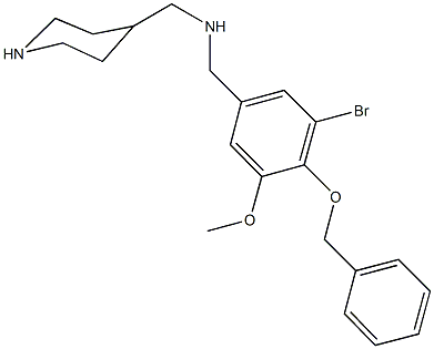 N-[4-(benzyloxy)-3-bromo-5-methoxybenzyl]-N-(4-piperidinylmethyl)amine Struktur