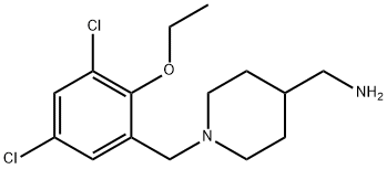 N-(3,5-dichloro-2-ethoxybenzyl)-N-(4-piperidinylmethyl)amine 结构式