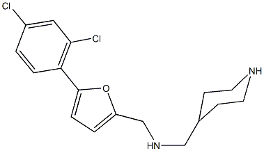 N-{[5-(2,4-dichlorophenyl)-2-furyl]methyl}-N-(4-piperidinylmethyl)amine,924866-27-3,结构式