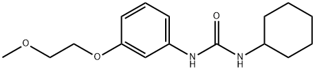 N-cyclohexyl-N'-[3-(2-methoxyethoxy)phenyl]urea 化学構造式