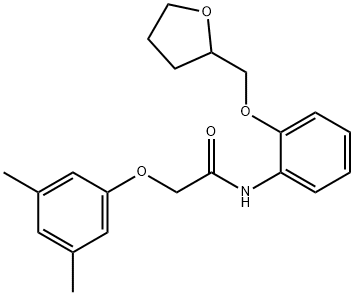 2-(3,5-dimethylphenoxy)-N-[2-(tetrahydro-2-furanylmethoxy)phenyl]acetamide Structure