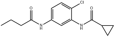 N-[5-(butyrylamino)-2-chlorophenyl]cyclopropanecarboxamide 化学構造式