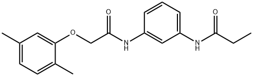 N-(3-{[2-(2,5-dimethylphenoxy)acetyl]amino}phenyl)propanamide,925064-89-7,结构式