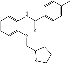 4-methyl-N-[2-(tetrahydro-2-furanylmethoxy)phenyl]benzamide Struktur