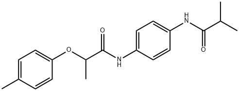 2-methyl-N-(4-{[2-(4-methylphenoxy)propanoyl]amino}phenyl)propanamide Struktur