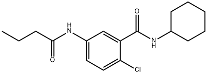 5-(butyrylamino)-2-chloro-N-cyclohexylbenzamide Structure