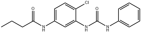 N-{3-[(anilinocarbonyl)amino]-4-chlorophenyl}butanamide|