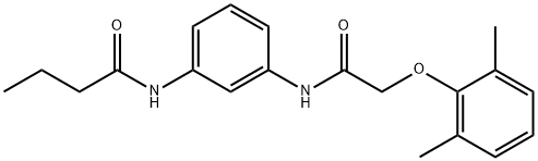 N-(3-{[2-(2,6-dimethylphenoxy)acetyl]amino}phenyl)butanamide Structure