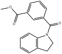 methyl 3-(2,3-dihydro-1H-indol-1-ylcarbonyl)benzoate 结构式