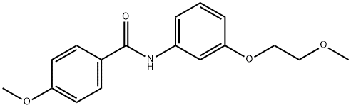 4-methoxy-N-[3-(2-methoxyethoxy)phenyl]benzamide 化学構造式