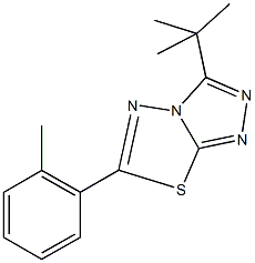 3-tert-butyl-6-(2-methylphenyl)[1,2,4]triazolo[3,4-b][1,3,4]thiadiazole Structure