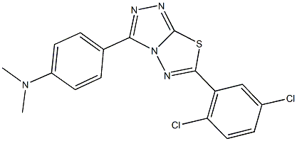 4-[6-(2,5-dichlorophenyl)[1,2,4]triazolo[3,4-b][1,3,4]thiadiazol-3-yl]-N,N-dimethylaniline Structure
