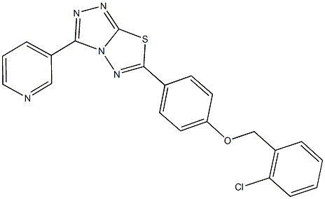 2-chlorobenzyl 4-[3-(3-pyridinyl)[1,2,4]triazolo[3,4-b][1,3,4]thiadiazol-6-yl]phenyl ether Structure