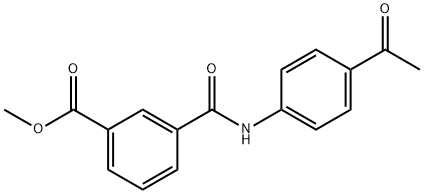 methyl 3-[(4-acetylanilino)carbonyl]benzoate Structure