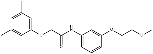 2-(3,5-dimethylphenoxy)-N-[3-(2-methoxyethoxy)phenyl]acetamide 结构式
