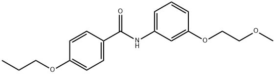 N-[3-(2-methoxyethoxy)phenyl]-4-propoxybenzamide,925161-65-5,结构式