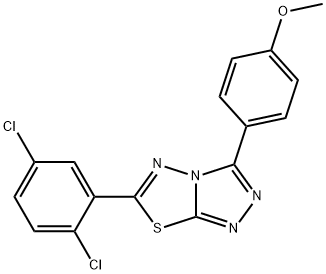 4-[6-(2,5-dichlorophenyl)[1,2,4]triazolo[3,4-b][1,3,4]thiadiazol-3-yl]phenyl methyl ether Struktur
