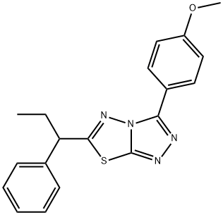 methyl 4-[6-(1-phenylpropyl)[1,2,4]triazolo[3,4-b][1,3,4]thiadiazol-3-yl]phenyl ether 结构式