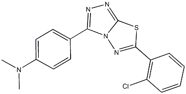 N-{4-[6-(2-chlorophenyl)[1,2,4]triazolo[3,4-b][1,3,4]thiadiazol-3-yl]phenyl}-N,N-dimethylamine 结构式