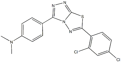 4-[6-(2,4-dichlorophenyl)[1,2,4]triazolo[3,4-b][1,3,4]thiadiazol-3-yl]-N,N-dimethylaniline Structure