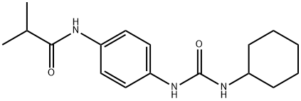 N-(4-{[(cyclohexylamino)carbonyl]amino}phenyl)-2-methylpropanamide Structure