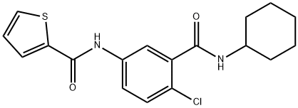 N-{4-chloro-3-[(cyclohexylamino)carbonyl]phenyl}-2-thiophenecarboxamide Structure