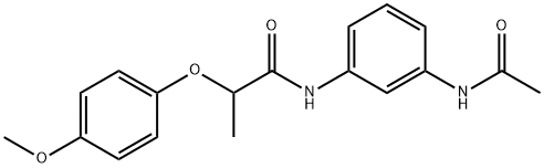 N-[3-(acetylamino)phenyl]-2-(4-methoxyphenoxy)propanamide Struktur