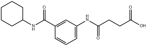 4-{3-[(cyclohexylamino)carbonyl]anilino}-4-oxobutanoic acid 化学構造式