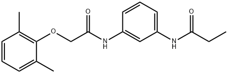 N-(3-{[2-(2,6-dimethylphenoxy)acetyl]amino}phenyl)propanamide,925193-94-8,结构式