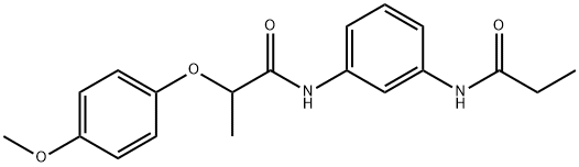 2-(4-methoxyphenoxy)-N-[3-(propionylamino)phenyl]propanamide,925194-06-5,结构式