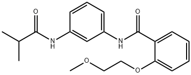N-[3-(isobutyrylamino)phenyl]-2-(2-methoxyethoxy)benzamide,925558-33-4,结构式